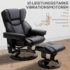 Afbeelding van HOMCOM Relaxfauteuil met voetensteun - Kunstleer, staal - Zwart
