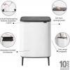 Afbeelding van Brabantia Bo Touch Bin Hi Prullenbak - 60 liter - 1 vak - Wit