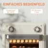Afbeelding van HOMCOM Mini-oven met convectie, 10L, 2-in-1 met rooster, bakplaat, 1000W, touchscreen, roestvrij sta