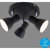 Afbeelding van Briloner Leuchten CUP - plafondlamp - 3-lichts - E14 max. 25W - draaibare spots - zwart
