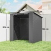 Afbeelding van Outsunny Tuinopbergtent - Verzinkt staal, PE - 187L x 120B x 204H cm - Donkergrijs