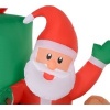 Afbeelding van Outsunny - Opblaasbare Kerstman met slee en rendier - LED-verlichting