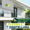 Afbeelding van Tillvex Balkonluifel B x D 350 x 180 cm grijs/wit met handslinger, zonder boren