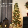 Afbeelding van HOMCOM Kunststof Kerstboom 60L x 60B x 180H cm Groen met Metaal