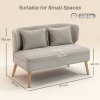 Afbeelding van Homcom Loveseat - Polyester - 117L x 65B x 78,5H cm - Beige