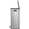 Afbeelding van EKO EcoCasa 2 recycling prullenbak 30+30 liter - RVS - Mat staal