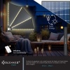 Afbeelding van KESSER® Balkonventilator met LED | Opvouwbaar en weerbestendig met wandbevestiging