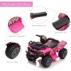 Afbeelding van HOMCOM mini elektrische quad voor kinderen 18-36 maanden - roze kinder ATV met LED koplamp