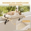 Afbeelding van PawHut Kattenhuis van Grenenhout, Polyester 50x36x24 cm, Roomwit