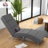 Afbeelding van HOMCOM Relaxstoel met massagefunctie - Elektrische loungestoel met afstandsbediening - Donkergrijs