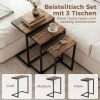 Afbeelding van HOMCOM Bijzettafelset met Stalen Frame 839-608V00