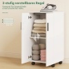 Afbeelding van HOMCOM Strijkplankkast van spaanplaat, 100% polyester - Wit - 99,5L x 43B x 83H cm