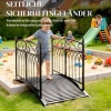 Afbeelding van Outsunny Tuinbrug van Metaal - 135,5L x 74B x 91H cm - Zwart