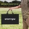 Afbeelding van SPORTNOW Roundnet Set met net, 3 ballen, draagtas en pomp voor tuin, park, strand en binnen