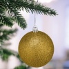 Afbeelding van Kerstballen set van 110 met slinger - onbreekbaar plastic - goud
