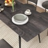 Afbeelding van HOMCOM Uitschuifbare Rechthoekige Keukentafel voor 6-8 Personen, Grijs, 120-160 cm