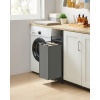Afbeelding van VASAGLE Wasmand met Plank, Uitschuifbaar en Afneembaar, Metalen Frame, 47 L