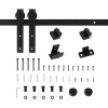 Afbeelding van HOMCOM Enkele schuifdeur set met looprail van staal voor houten deuren B81-034