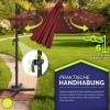 Afbeelding van Tillvex® Premium aluminium parasol 330 cm met hoes en windbescherming | 360° draaibaar en kantelbaar