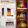 Afbeelding van TRESKO Elektrische open haard wit met verwarming, afstandsbediening en wifi-app, 1800 W
