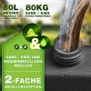 Afbeelding van tillvex® Parasolstandaard 60 liter / 80 kg, 4-delig, weerbestendig, vulbaar met water of zand