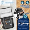 Afbeelding van KIDUKU Wintervoetenzak voor kinderwagen, wasbaar, grijs, 95x50 cm, met ritssluiting en tas