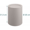 Afbeelding van Beige prullenbak - 13 liter