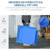 Afbeelding van Outsunny Blau Metalen Ligstoel van Polyester
