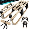 Afbeelding van KESSER® Houten slee Premium slee Opvouwbare kinderslee van beukenhout incl. trektouw Slider Metalen 