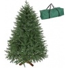 Afbeelding van HOMCOM Kunststof Kerstboom, staal 110L x 110B x 180H cm Groen