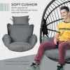 Afbeelding van Outsunny - Hangstoel met Kussen - Staal - Polyester - Grijs