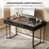 Afbeelding van Homcom Schrijfbureau van Spaanplaat en Metaal - 120x60x77 cm - Zwart