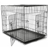 Afbeelding van TRESKO hondenbench - metalen transportkooi - opvouwbare draadkooi 91 x 58 x 64 cm