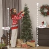 Afbeelding van HOMCOM Kunststof Kerstboom 60L x 60B x 180H cm Groen met Metaal