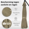 Afbeelding van Tillvex Parasol Ø 300 cm met zwengel, hoes en windbescherming - Waterdicht en UV-bestendig