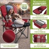 Afbeelding van TRESKO® Opvouwbare Campingstoel tot 150 kg met Armleuningen en Bekerhouder