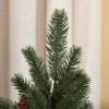 Afbeelding van HOMCOM Kerstboom PE, Cement, Jute Ø28 x 50H cm Groen