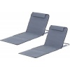 Afbeelding van Outsunny - Strandbed - 2 Stuks - Inclusief Draagtas - Staal - Grijs