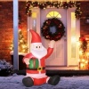Afbeelding van HOMCOM Zelfopblaasbare Kerstman met ventilator en LED-verlichting