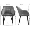 Afbeelding van SONGMICS eetkamerstoel, fluweel Fauteuil met Armleuningen, Lichtgrijs