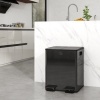 Afbeelding van Homcom Prullenbak van RVS en kunststof - 45,8L x 36B x 51,6H cm - Zwart