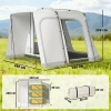 Afbeelding van Outsunny Tunneltent - Metaal, Oxfordstof - 320L x 280B x 205H cm - Grijs