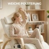 Afbeelding van HOMCOM Schommelstoel - Polyester - 106L x 67B x 92H cm - Crème wit