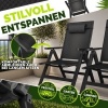 Afbeelding van tillvex® Tuinstoel Hoge Rug met Armleuningen & Neksteun | Inklapbare, Weerbestendige Campingstoel