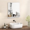 Afbeelding van HOMCOM Badspiegel 50 x 60 cm met Rek, Wandspiegel voor Badkamer en Hal, Wit