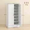 Afbeelding van HOMCOM Schoenenkast van Spaanplaat 55x35x108 cm Wit