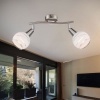 Afbeelding van GLOBO LED-spotlight met 2 lampen ELLIOTT mat nikkel