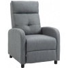 Afbeelding van HOMCOM - Relaxfauteuil - Verstelbare Rugleuning - Grijs Polyester