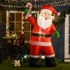 Afbeelding van HOMCOM Opblaasbare Kerstman 125x95x243 cm Rood van Polyester