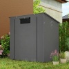 Afbeelding van Outsunny Tuinopbergtent - Verzinkt staal, PE - 187L x 120B x 204H cm - Donkergrijs
